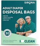 Sirona Premium Adult Diaper Disposable Bags - 30 Bags | Odor Sealing for Diapers, Food Waste, Pet Waste, Sanitary Product Disposal | Durable and Unscentede