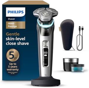 Philips Shaver i9000 Prestige, Wet & Dry Electric Shaver, Dark Slate Nova, with Skin IQ Technology, Triple Lift & Cut System, 360 Rotating Dual SteelPrecision Blades, Model XP9205/30