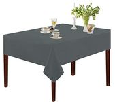 Oasis Home Collection Cotton Solid Table Cloth 60 X 60 inch | 4 Seater - Pack of 1 (Grey)