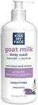 Kiss My Face Goat Milk Body Wash - Lavender & Jasmine Body Wash with Goat Milk and Argan Oil – 16 Ounce Bottle (Lavender & Jasmine, Pack of 1)