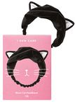 I DEW CARE Black Cat Headband | Headband for Washing Face, Makeup, Shower, Bath | Teen Girl Stuff | Korean Skincare