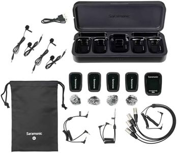 Saramonic Blink 500 Prox B8 4 Person Version, Wireless Lavalier Microphone, 2.4GHz, 328ft Range, 4 Transmitters & 1 Receiver, 24-Bit Sound, for DSLR, Camcorder, Smartphone, YouTube, Interview, Podcast