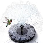 AISITIN Solar Fountain Pump 2026 Upgraded, 2.5W Solar Powered Water Fountain Pump with 8 Nozzles Set & 4 Fixed Pipes, for Bird Bath, Outdoor Garden, Pond Pool or Fish Tank