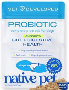 Native Pet Probiotics for Dogs - Dog Probiotics Powder for Digestive Health, Gut Support, & Immune Boost – Vet-Formulated Powder for Maximum Potency with Digestive Enzymes & Prebiotics - 240 Scoops