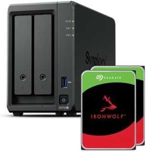 Synology DS725+ 2-Bay Diskstation NAS (Ryzen R1600, 4GB Ram), 1x 2.5GbE, 1x 1GbE, 2X M.2 NVMe Steckplätze 8TB Bundle with 2X 4TB Seagate Ironwolf