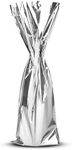 MT Products Metallic Mylar Wine Silver Gift Bags for Bottles Sparkle Look - Great for a Wine Pull - (25 Pieces) (Ribbon and Rope Not Included)