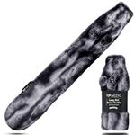 iMedic 2L Extra Long Hot Water Bottle Covered with Luxury Cover Made from Super Soft Fleece or Comfy Knit - Long Hot Water Bottle with Cover UK - Large Hot Water Bottle - Faux Fur Dark Grey