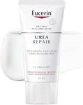 EUCERIN Urea Repair Replenishing Day Face Cream for Dry to Very Dry Skin | Face, 50mL | 5% Urea Cream | Lactate Cream | Fragrance-free Cream | Non-Greasy Cream | Recommended Brand by Dermatologists