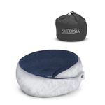 Sleepsia Ultimate Home & Travel Memory Foam Neck Pillow - Ergonomic Neck Pillow | Snoozing Neck Support | Adjustable Pillow Lightweight Comfortable & Breathable Cover | Travel Pillow