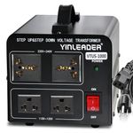 Yinleader 1000W Voltage Converter Transformer(110V to 220V / 220V to 110V) 1000 Watt Step Up/Down Converter 110/120 Volt - 220/240 Volt[VTUS-1000VA]