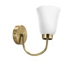 wipro BeuHome Single Wall Light BW02 | Premium Indoor Decorative Light with Contemporary Sleek Design | Antique Surface Mounted Classic Wall Light for Bedroom, Living Room | E27 (1H, Brush Bronze)