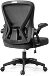 Office Chair, Ergonomic Home Computer Desk Chairs, Comfy Breathable Mesh Chair with Adjustable Lumbar Support Flip-up Armrests, Executive Task Chair with Mid Back for Home Office Rolling Swivel Chair