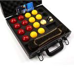 Aramith 2 Inch Super Pro Cup Pool Balls with Luxury Aluminium Ball Carry Case & Genuine Horsehair Brush - tournament quality pool balls used at BAPTO and Golden 8 Ball