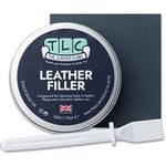 The Leather Clinic Leather Filler Repair Kit | Fix Scratches & Scuffs, Fill Holes & Cracks in any Leather Item | Filler, Sandpaper and Applicator Included (Dark Grey, 50ml)