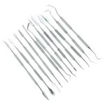 Lincoln Supplies Lincoln Supplies Stainless Steel Wax Carvers Set, Polymer Pottery Clay Spatula Carving Tool for Modeling, Sculpting and Shaping, Set of 12
