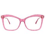 Zeelool Stylish Oversized Butterfly Eyeglasses for Women Isaebella FP0044-12 Pink