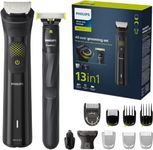 Philips Multigroom Series 9000 13-in-One Beard Trimmer and Hair Trimmer with OneBlade for Face, Head and Body 27 Length Settings (0.2-20mm) (Model MG9530/15)