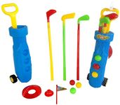 Quickdraw Kids Toy Golf Set Plastic Clubs Balls Caddy Garden Summer Fun Outdoor Game