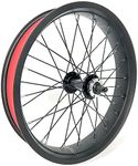 SZWEDI 20x4.0 Front Fat Bike Wheel Bolt On Snow Bicycle 20 Inch Double Wall Double Bearing Hub 36x13G Spokes 135mm Dropout Disc Brake Electric Fatbike Front Rim Set