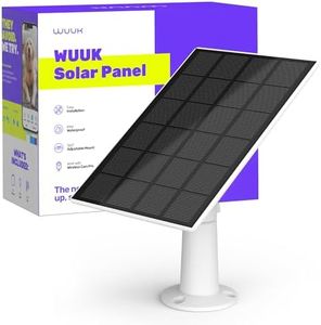 WUUK Certificated Solar Panel, Compatible WUUK Rechargeable Outdoor Camera Wireless, Continuous Power Supply, 2.5W Solar Panel for Home Security Camera, IP66 Weatherproof, 360° Adjustable Mount