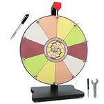 Whirl of Fun 12 Inch Prize Wheel - Spinning Wheel for Prizes with Stand, 10 Color Slots, Customize Erasable Whiteboard Surface, Sorbet Colors, Portable, Tools Included, Made in USA