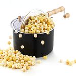 Cook N Home 02700 6-Quart Aluminum Stovetop Popcorn Popper, Black