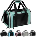 Cat, Dog Carrier for Small Medium Pet Carriers Up to15Lbs, Cats Carrier Soft- Sided Puppy Dogs Bag Portable Foldable Airline Approved Carrier Travel (Green 18 * 11 * 11)