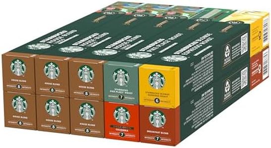 STARBUCKS House Blend Variety Pack by Nespresso, Capsules de Café 10 x 10 (100 Capsules) - Exclusivité Amazon