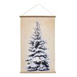 The Christmas Workshop 71119 Pre-Lit Christmas Tree Wall Art/Durable Fabric Tapestry/Warm White LEDs/Decorative Wall Hanging