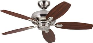 Monte Carlo 5CQM44BS Centro Max II Ceiling Fan, 44", Brushed Steel