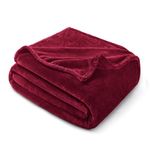 Exclusivo Mezcla Fleece Blanket for Bed, Super Soft and Warm Deep Red King Size Blankets, All Season Use, Cozy, Plush, Lightweight, 90x104 Inches