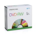 Imation 4 x DVD-RW with Slimline Jewel Case 10 Pack – DVD + RW 4.7 GB, DVD-RW, 120 min, jewellery box (Virgin)