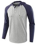 Jhsnjnr Mens Casual Lightweight Athletic Sports Jersey Shirt Hoodie Fall Clothing Blue-Grey