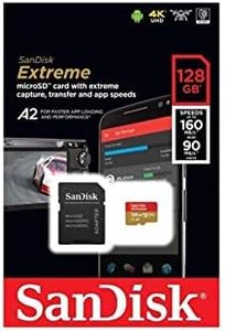 SanDisk 128GB Extreme MicroSDXC UHS-I, Memory Card for Mobile Gaming, Nintendo Switch, GoPro Hero - C10, U3, V30, 4K, A2, MicroSD Card SDXC - SDSQXA1-128G-GN6MA