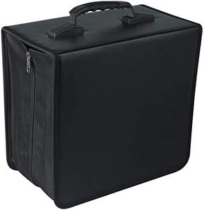 Fasmov 400 Disc CD/DVD Binder DVD Wallet Case with Black CD Storage Pages