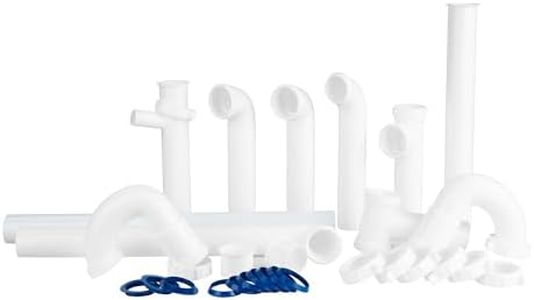 Kitchen Sink Drain Kit,1-1/2”,for Most Kitchen Sink Drain Repair Kit and Bathroom Sink Drain Kit, Kitchen Sink P Trap Drain Kit 1 1/2” for Sink Plumbing Kit, Completed Sink Pipe Replacement Kit