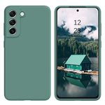 GUAGUA for Galaxy S21 FE Case Samsung S21 FE Case Liquid Silicone Soft Gel Rubber Slim Thin Microfiber Lining Cushion Texture Cover Protective Phone Cases for Samsung Galaxy S21 FE 5G Pine Green