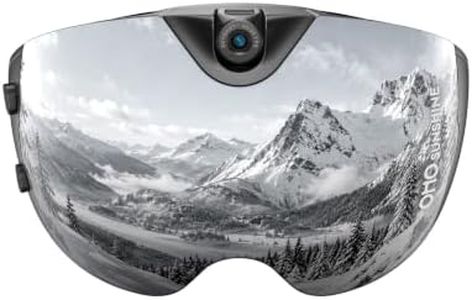 OHO 4K Smart Ski Goggles with Camera, UV400 Anti-Fog Durable Lens for Ski | 4K Ultra HD Snowboard Goggles, Record-While-Charging, Skiing Snowboarding Compatible, Unisex Winter Outdoor Sports Wear, 64GB