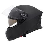 Zorax ZOR-808 Matt Black L (59-60cm) Double Visor Full Face Motorbike Motorcycle Helmet ECE 2206 Road Legal