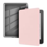 Case for 6" Kindle Paperwhite (7th Generation-2015 Release), Ultra Clear Soft Flexible Transparent TPU Back Cover with Auto Sleep/Wake for Kindle Paperwhite (Model NO. DP75SDI), Pink