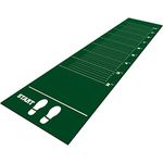 12 x 2.5 ft Long Jump Mat Broad Mats Green Jump Mat Sports Long Jump Mat Hash Marks Long Jump Carpeted Non Slip Mat for Gym School Home Flooring Exercise Workout Training