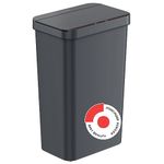 iTouchless Prime 13.2 Gallon Sensor Trash Can, Durable Dent-Proof Construction, Slim and Space-Saving Automatic Bin Great for Kitchen, Home, Office, Business, Garage, Gray Color Plastic