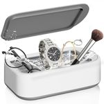 Ultrasonic Jewelry Cleaner Polishes 48kHz 40W 640ml Professional Ultrasonic Cleaner Machine for Watches Glass Rings Makeup -Proof