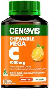 Cenovis Mega C 1000mg Tablets 60 Orange Flavour- High Strength Vitamin C- Reduces Severity & Duration of Common Cold Symptoms - Supports Healthy Immune System Function