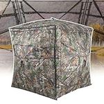 Lenotos A-1002 Hunting Blind, 2-3 Person Pop Up Hunting Ground Blind, 270 Degree See Through and Easy Set-Up Low-Noise Deer Blind