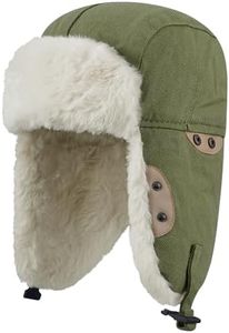 CLAPE Winter Trapper Hat Windproof Warm Earflap Eskimo Hats Russian Ushanka Hat Outdoor Aviator Trooper Hat for Hunting Ski