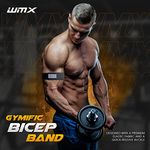 WMX Elastic BFR (Blood Flow Restriction) Workout Bands with Hook & Loop Closure, Gain Muscles Without Lifting Heavy Weights 1pcs (White)