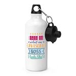 Gift Base This Is What An Awesome Boss Looks Like Sports Bottle Water Gym 600ml White