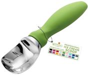 Spring Chef Ice Cream Scoop with Comfortable Handle (Green)