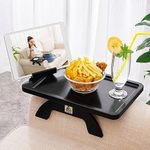 Trendy Trays Wooden Sofa Armrest Tray - Clip-On Design for Couch, Sturdy and Non-Slip Surface - Ideal Sofa Tray for Drinks, Snacks, and More - Multifunctional Sofa Arm Tray,Fits on Every Sofa Handle